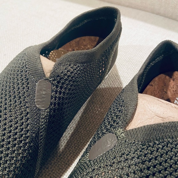 NEW! Otz Shoes Knit Espadrilles in Dark Olive - Cork Insoles main image 4